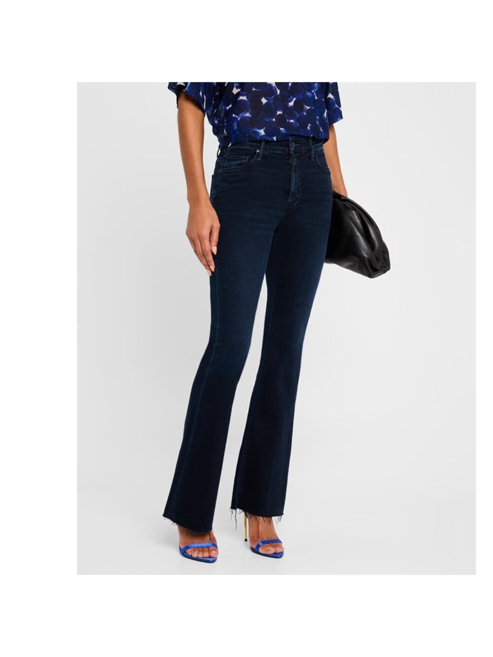 Mother The Weekender Fray Chip On My Shoulder Mid Rise Flare Jeans 29